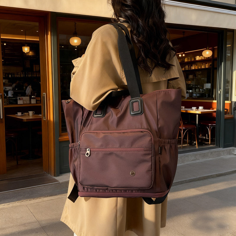 Large Capacity Versatile Scalable Korean Style Women's Backpack