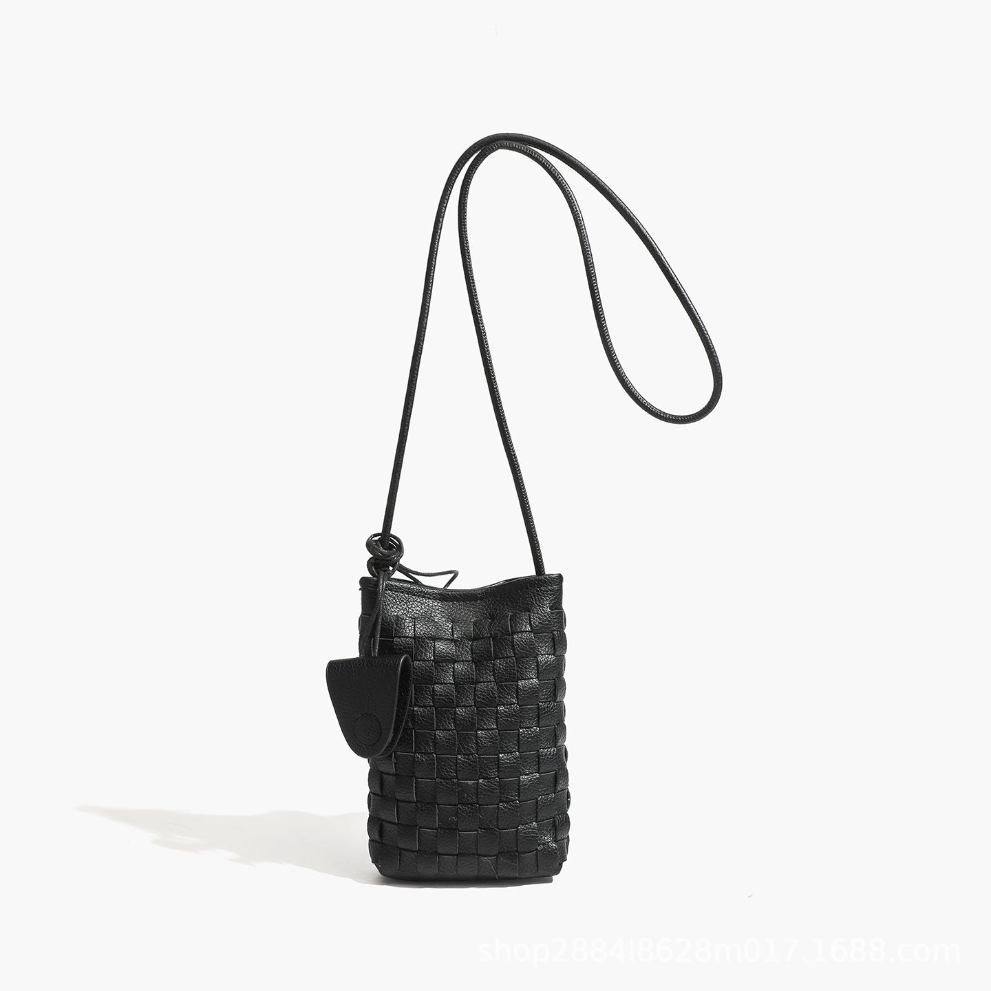 Woven Female Mini Lightweight Compact Vertical Mobile Phone Bag