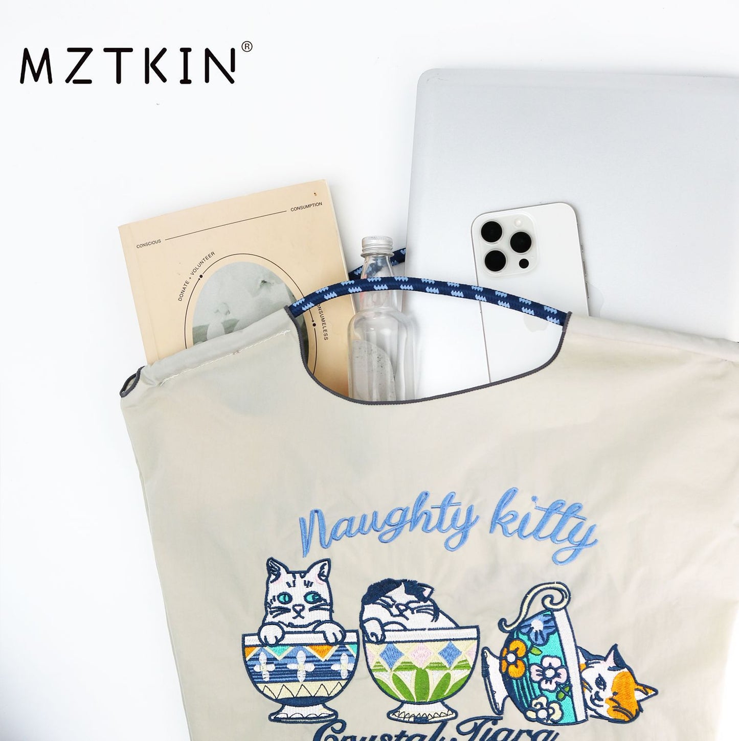 Women's Large Capacity Canvas Korean Style Versatile Tote Bag