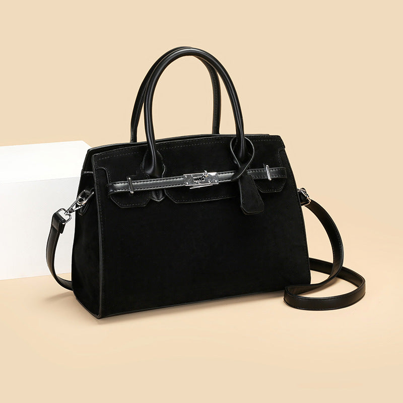 Women's Suede Fashion Elegant Simple Commute Women's Messenger Bag