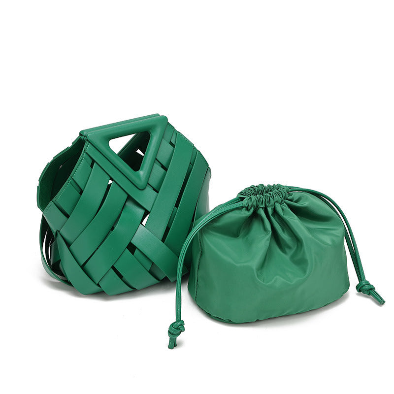 Women's Inverted Triangle Knitting Large Capacity Combination Women's Handbag
