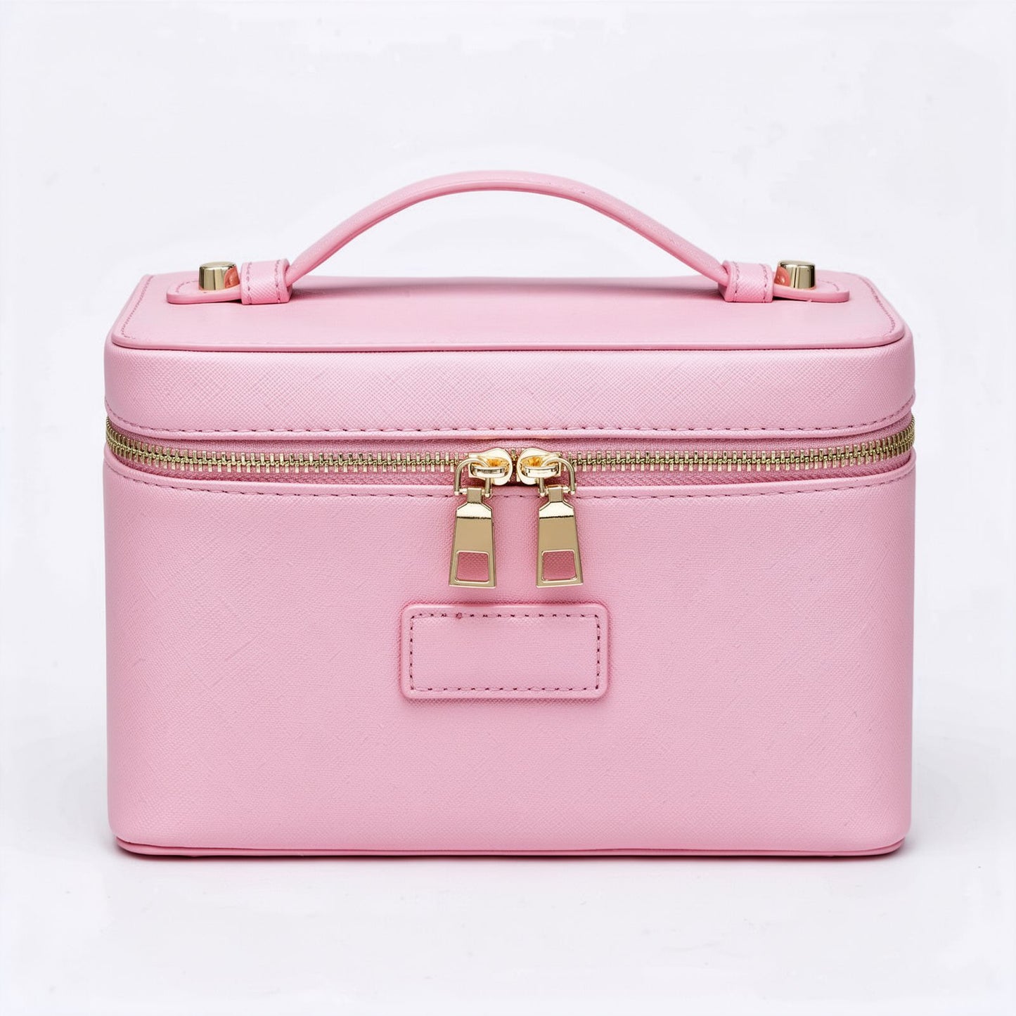 Portable With Compartment Large Capacity Leather Makeup Bag