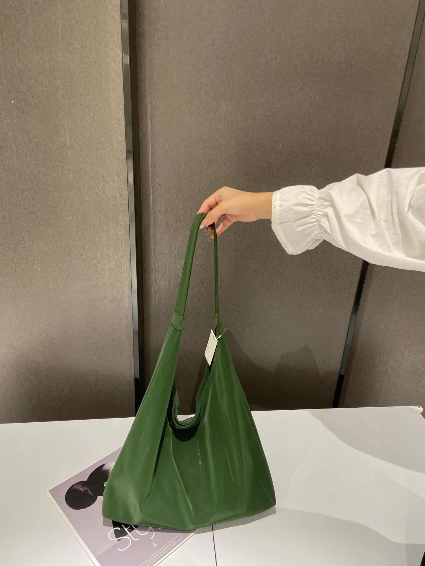 Women's Homemade Idle Style Mint Green Soft Leather Women's Shoulder Bag