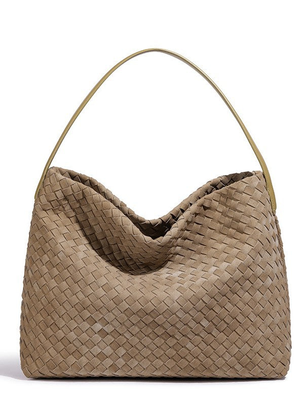 Women's Woven Large Capacity Underarm Retro Matte Bags