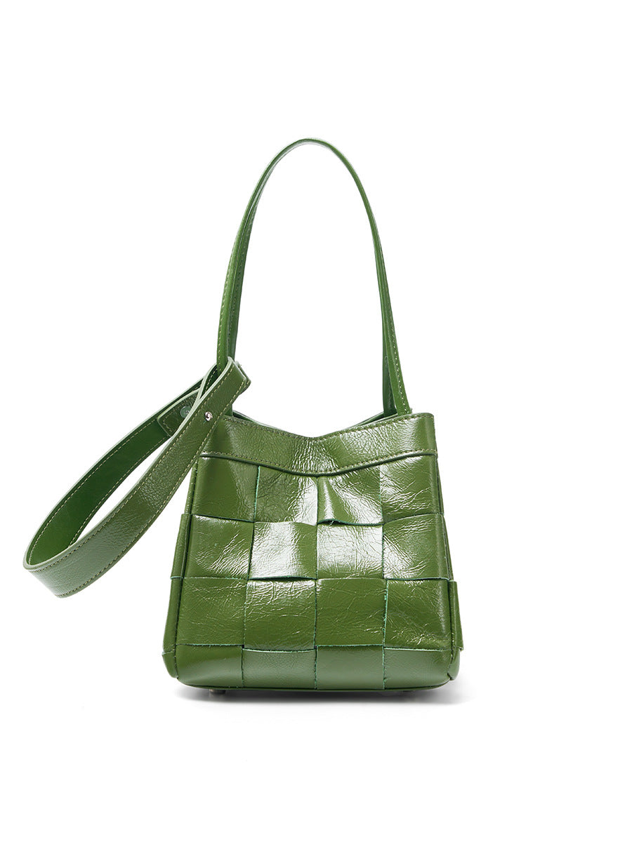 Women's Cowhide Hand-woven High-grade Genuine Leather Vegetable Women's Handbag