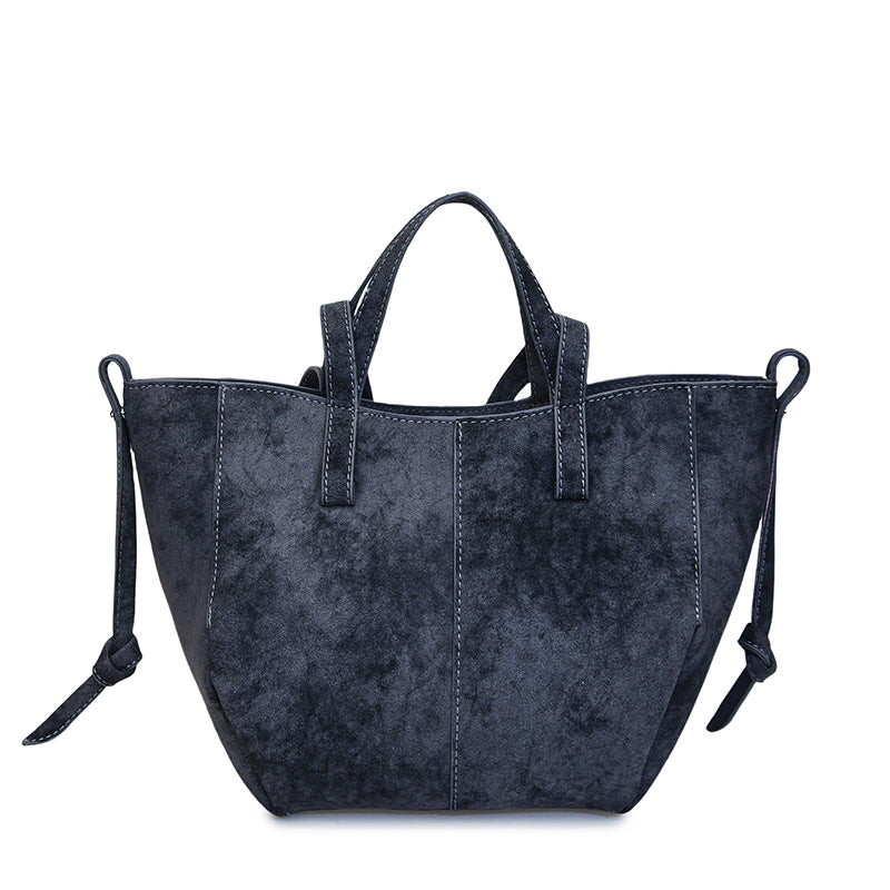Retro Fashion Hand-held Female Early Autumn Western Style Frosted One Bags
