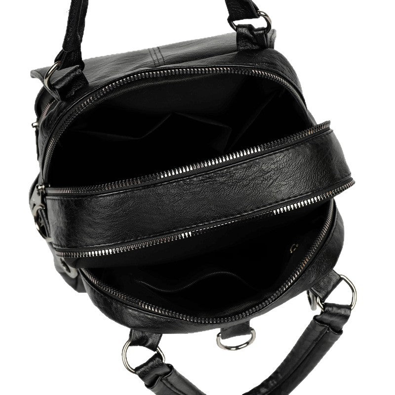 Pretty Sheepskin Preppy Style Retro Simple Backpacks