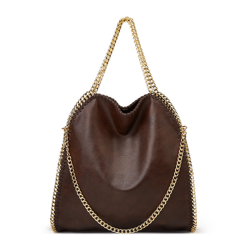 Women's Versatile Fashion Foldable Retro Simple Chain Women's Shoulder Bag