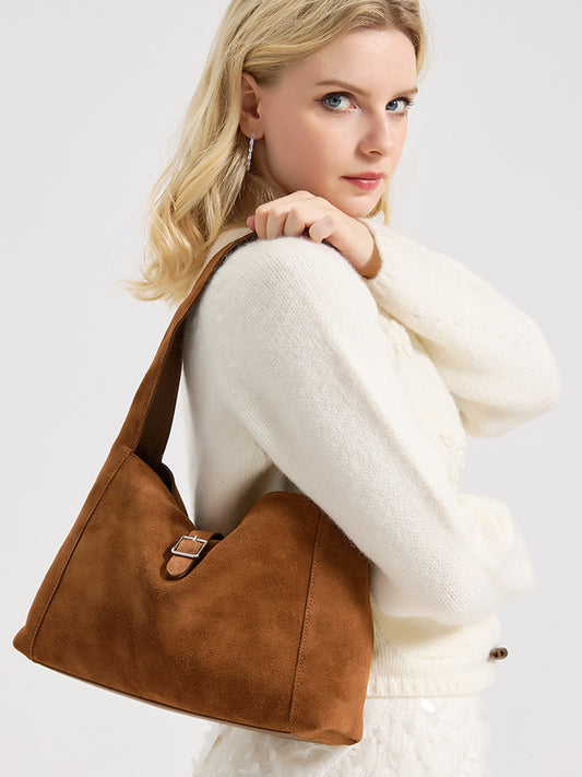 Women's Matte Leather Retro Minority Large Capacity Underarm Women's Shoulder Bag