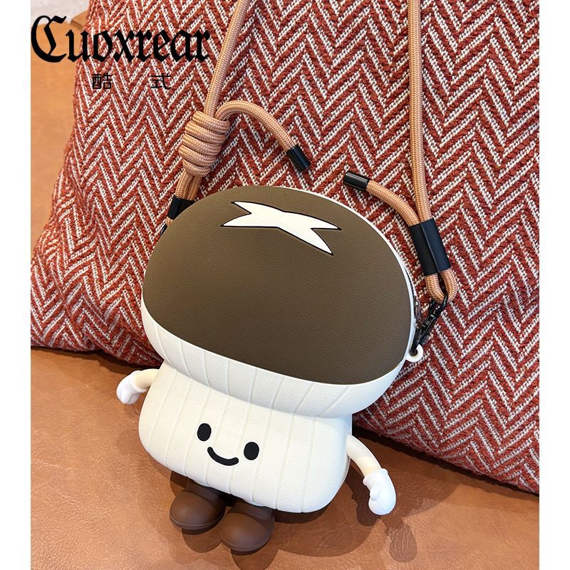 Vegetable Series Mobile Headset Storage Mushroom Large Capacity Women's Messenger Bag