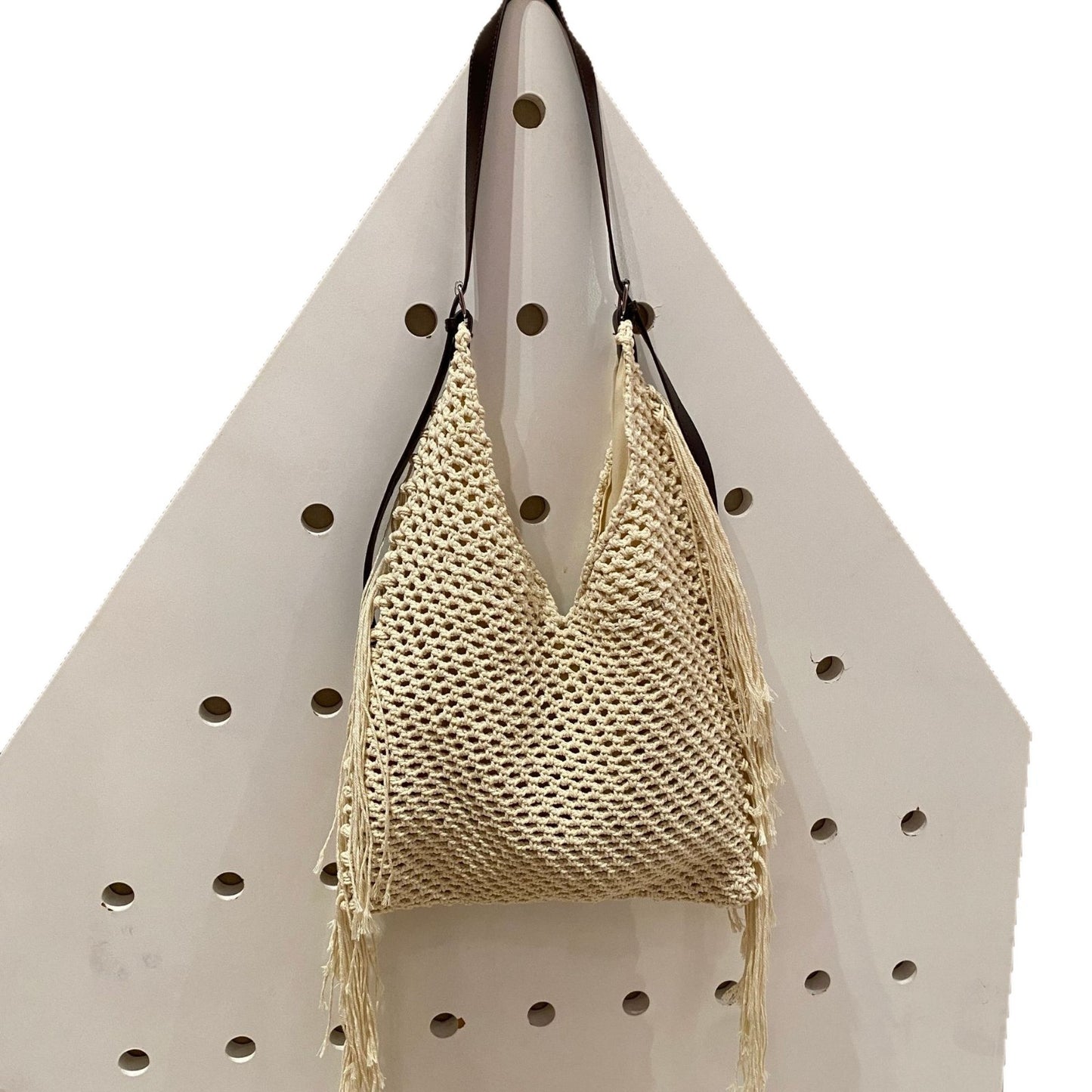 Women's Artistic Style Large Capacity Straw Seaside Vacation Beach Trendy Underarm Women's Shoulder Bag