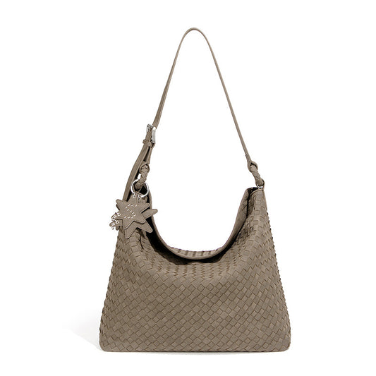 Women's Large Capacity Suede Woven High-grade Versatile Shoulder Bags