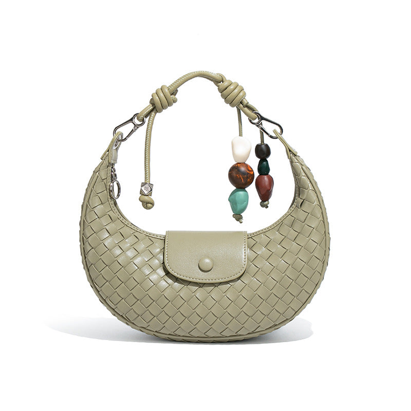 Women's Light Luxury High-grade Portable Fashionable Hand-woven Selenodont Underarm Women's Handbag