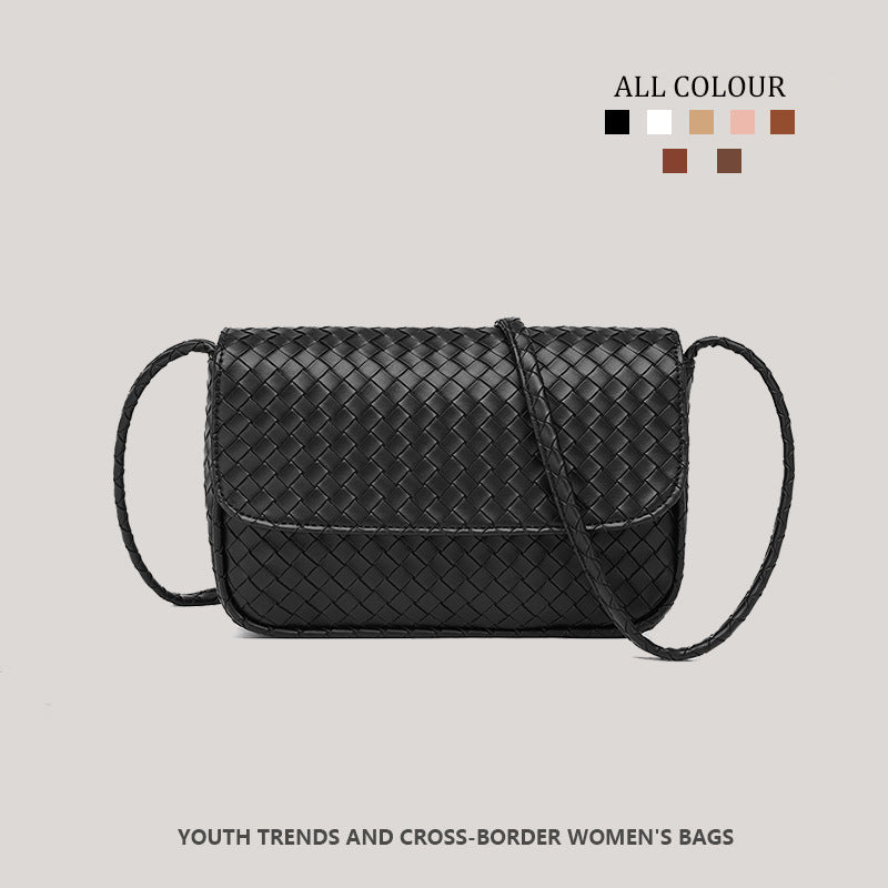 Women's Embossed Weaving Large Capacity Fashion Korean Women's Messenger Bag