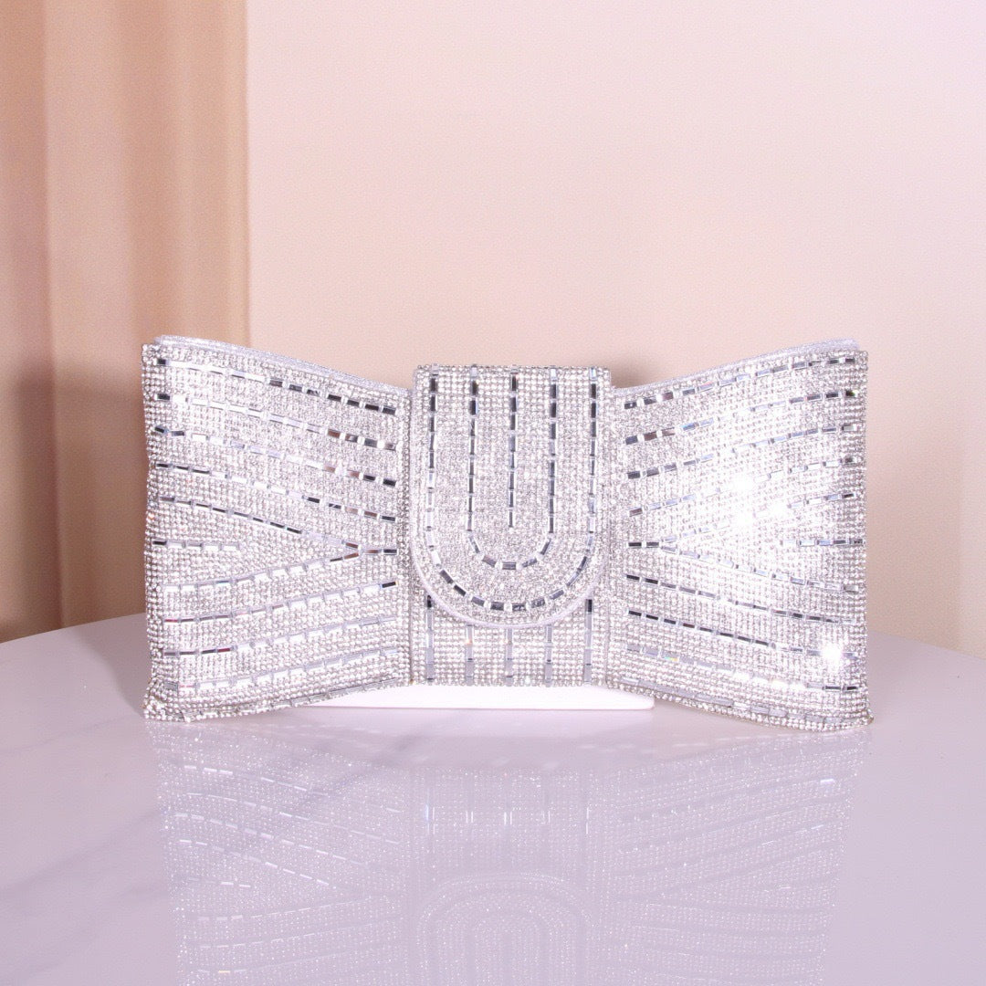 Retro High-grade Clutch Rhinestone Butterfly Dinner Makeup Bag