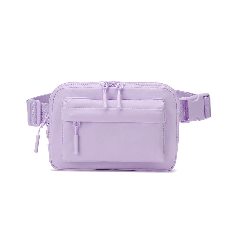 Waterproof Nylon Pure Color Running Leisure Sport Waist Bag, Accessory Bag