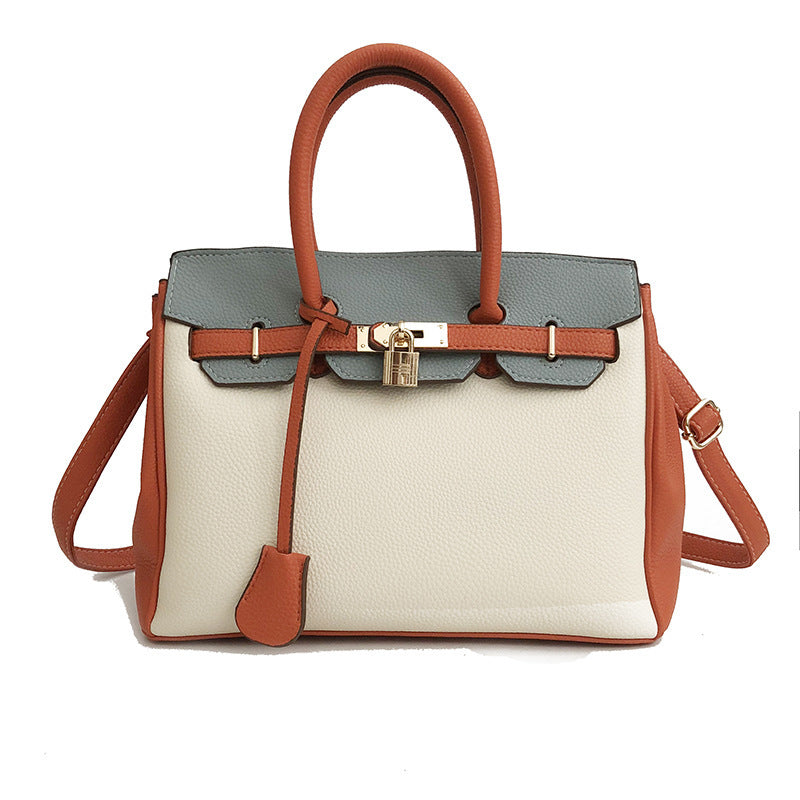 Women's Kelly Lychee Pattern Fashion Versatile Big Women's Shoulder Bag