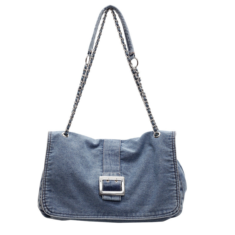 Women's Denim Fashion Commuter Large Capacity Underarm Spring Bags