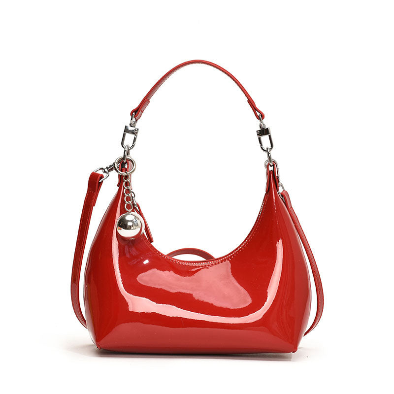Women's Glossy Pea Korean Fashionable Simple Niche Women's Shoulder Bag