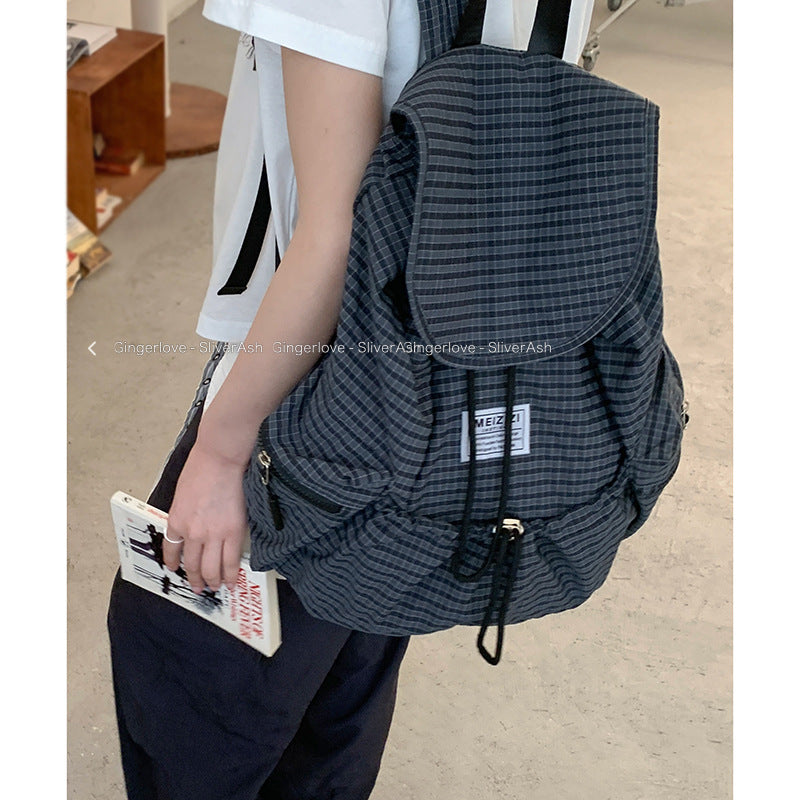 Women's Large Capacity Canvas Plaid Fashion Bags