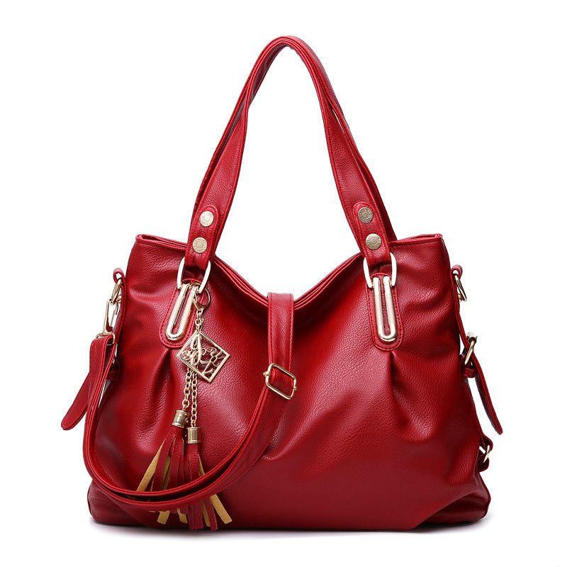 Large Capacity Soft Leather Fashion Mom Bags