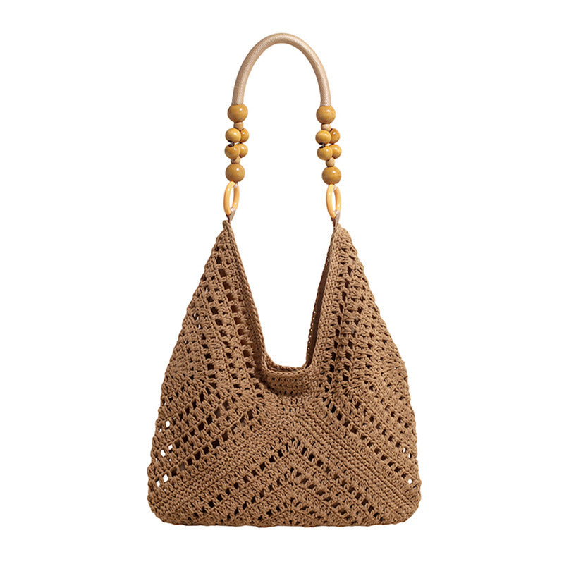 Women's Super Hot Idle Style Woven Straw Large Capacity Bohemian Seaside Bags