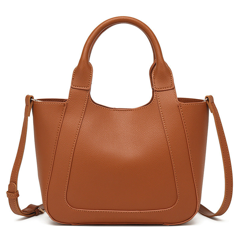 Women's Western Style Hand Holding Fashion Simple Bucket Bag