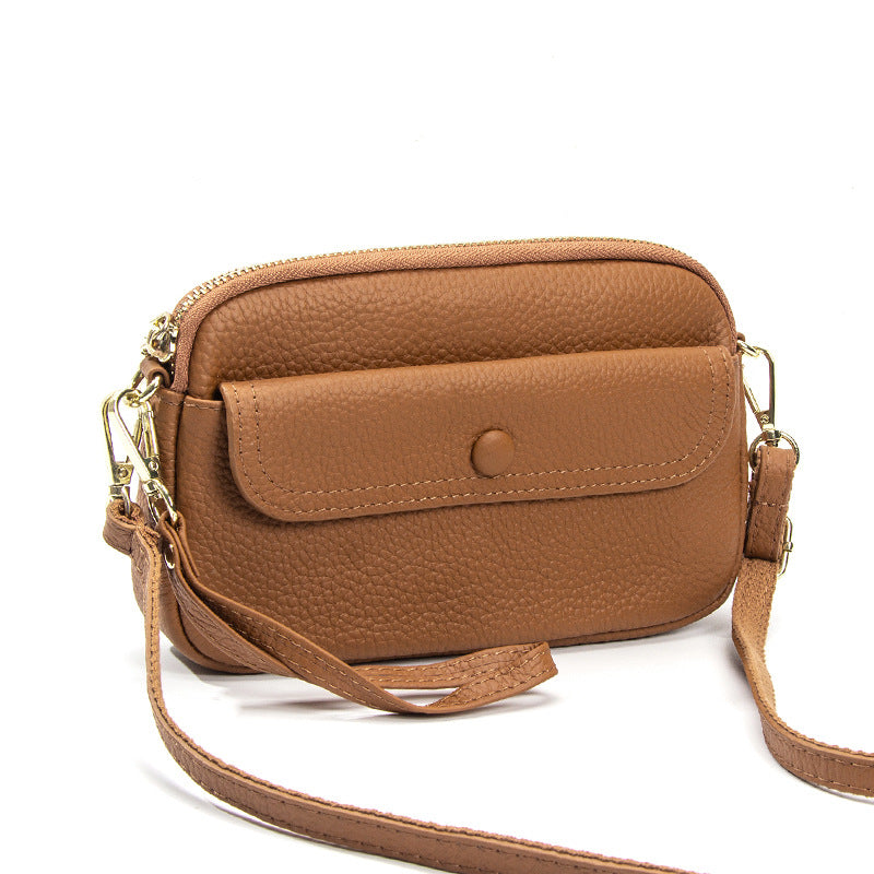 Women's Layer Cowhide Fashion Large Capacity Female Genuine Bags