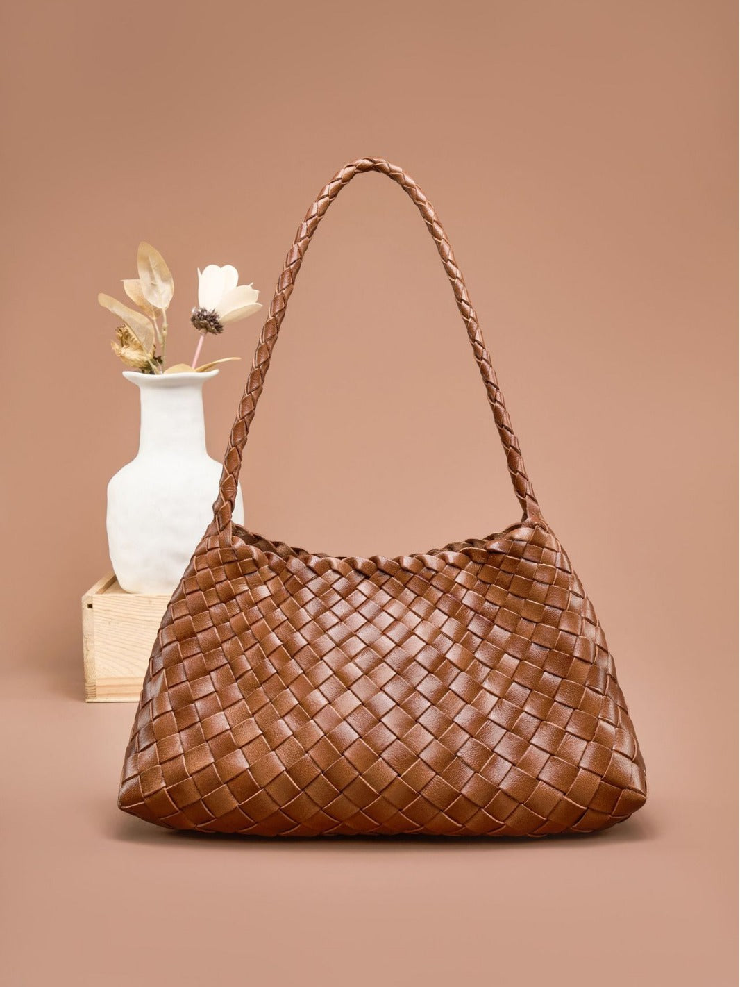 Model French Fashion Handmade Genuine Leather Women's Shoulder Bag