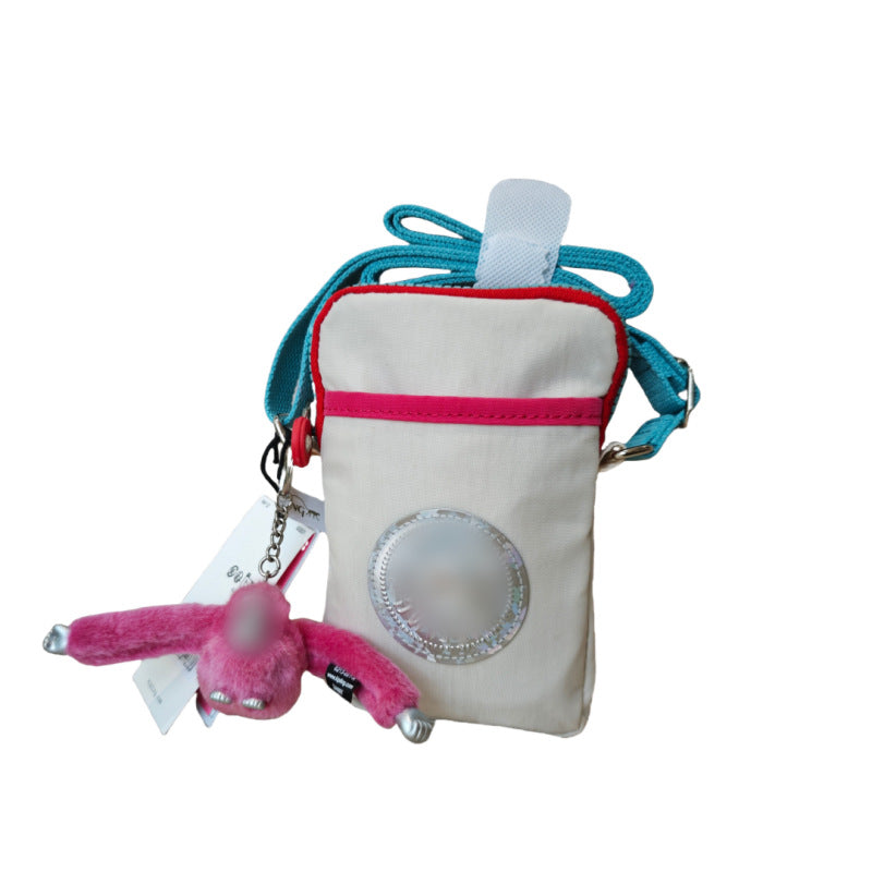 Women's & Men's Monkey Mobile Nylon Waterproof Fashion Lightweight Women's Messenger Bag