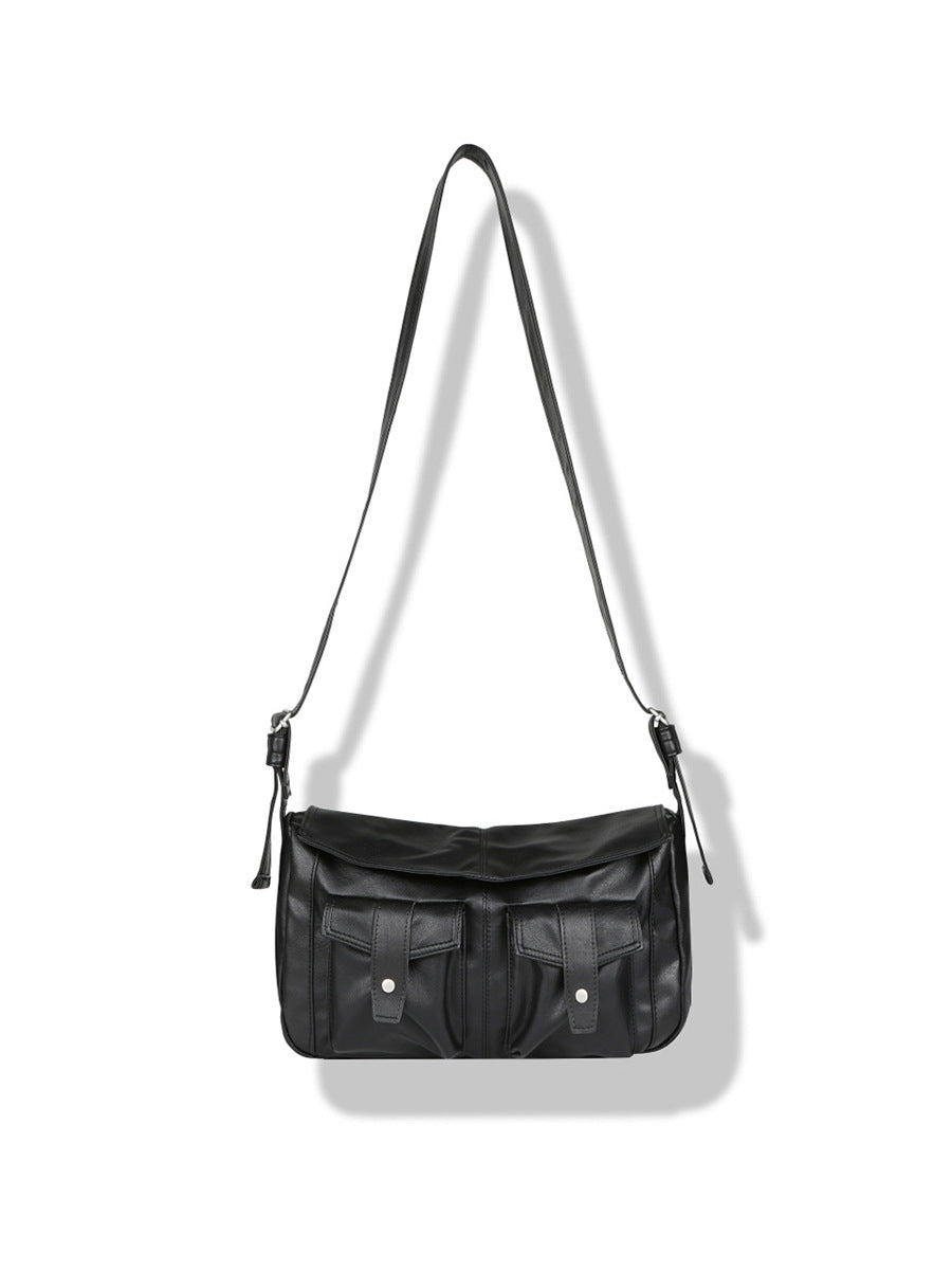 Retro Minority Soft Leather Neutral Street Men's Messenger Bag