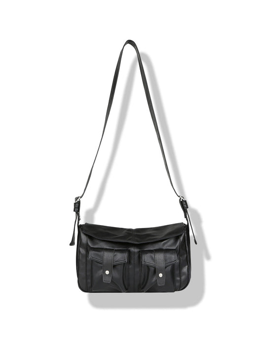 Retro Minority Soft Leather Neutral Street Men's Messenger Bag