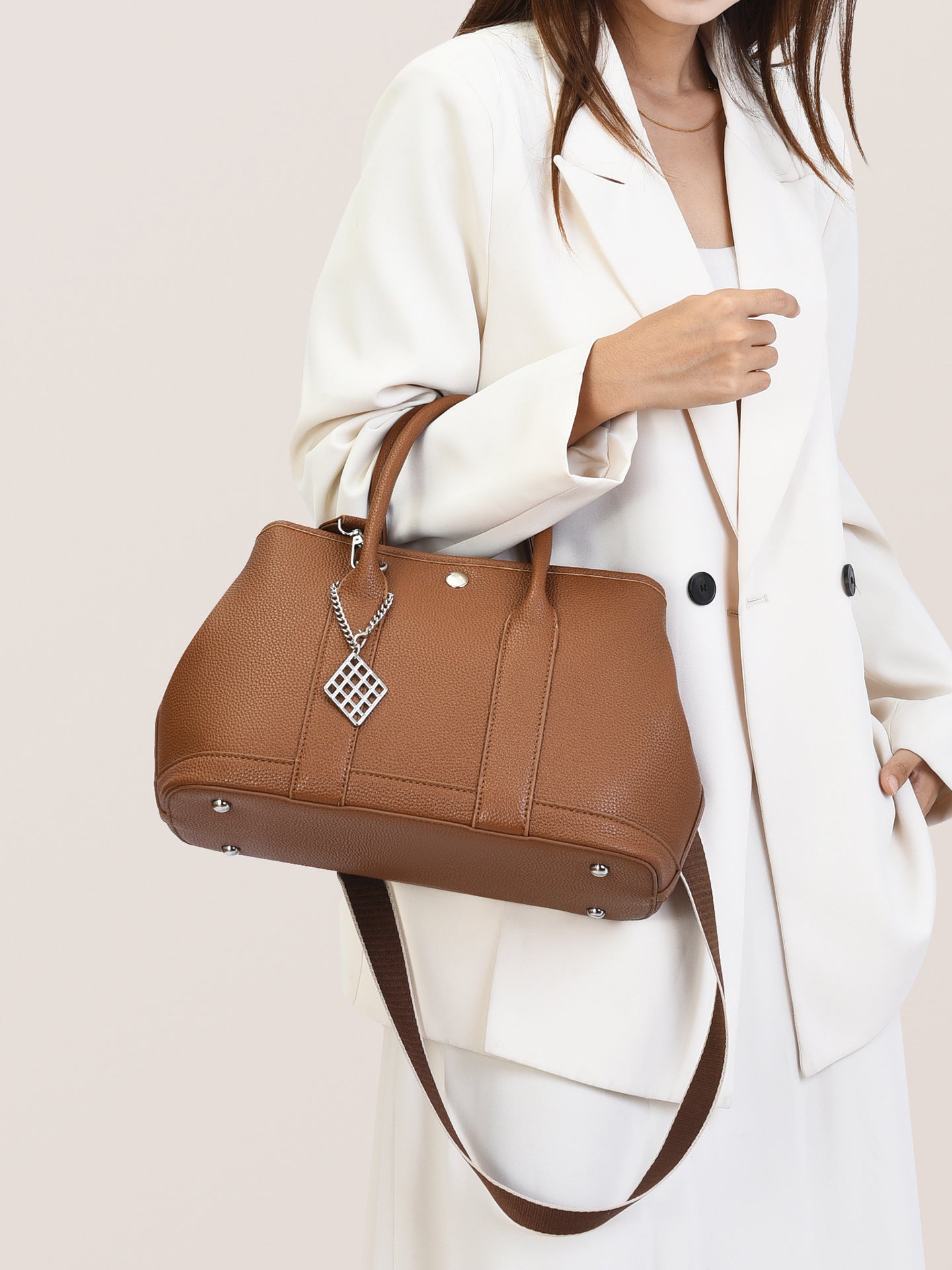 Women's Simple Vintage Wide Strap Large Capacity Women's Messenger Bag