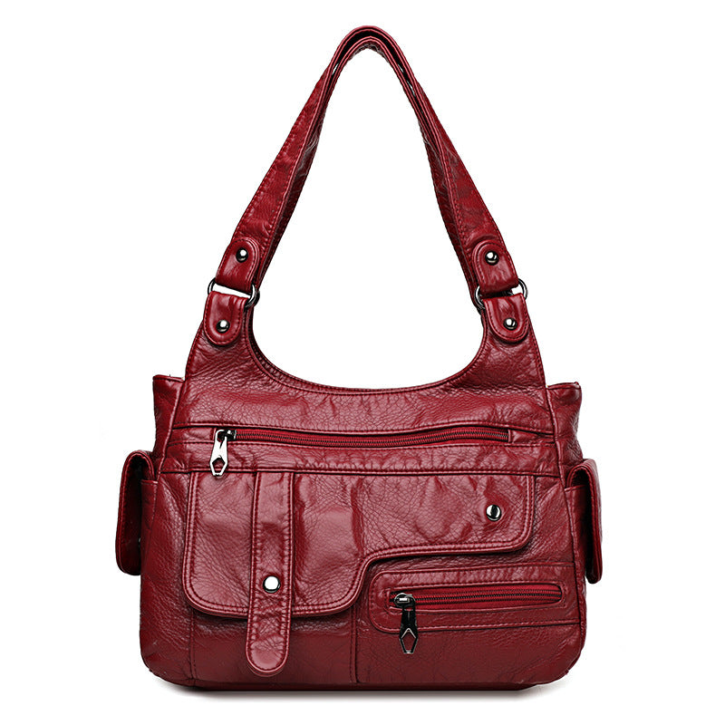 Women's Trendy Retro Street Motorcycle Punk Underarm Shoulder Bags