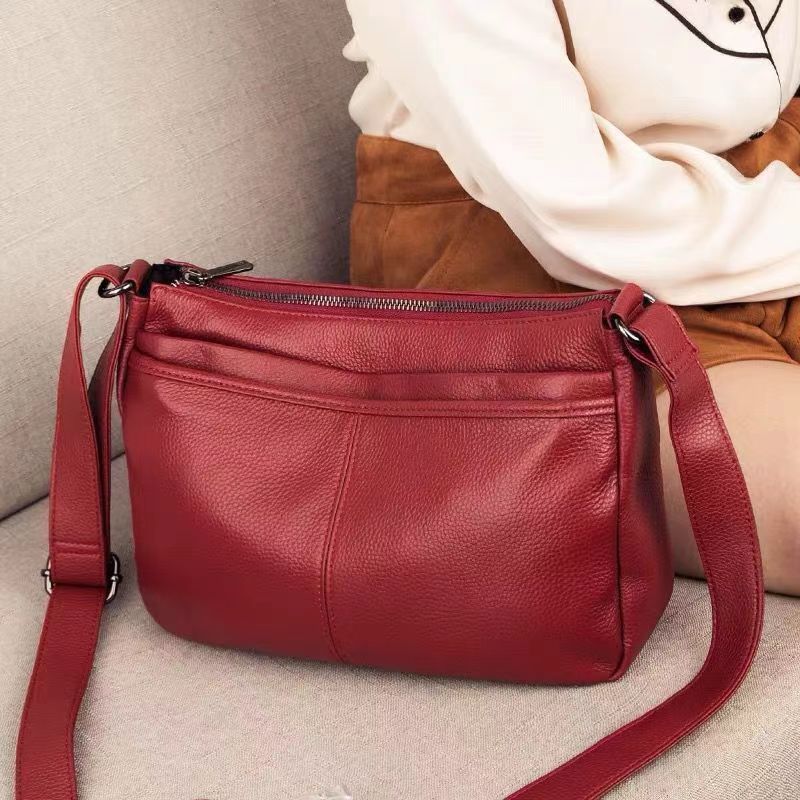 Women's Genuine Leather Large Capacity Soft Mother Single Women's Messenger Bag