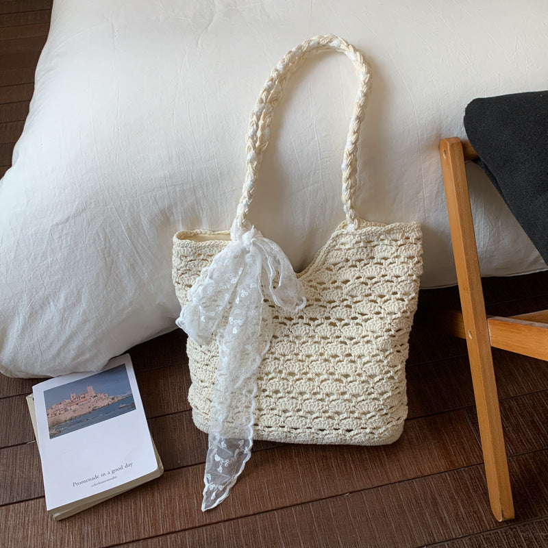 Beach Cotton Crocheted Lightweight Fashion Western Style Tote Bags