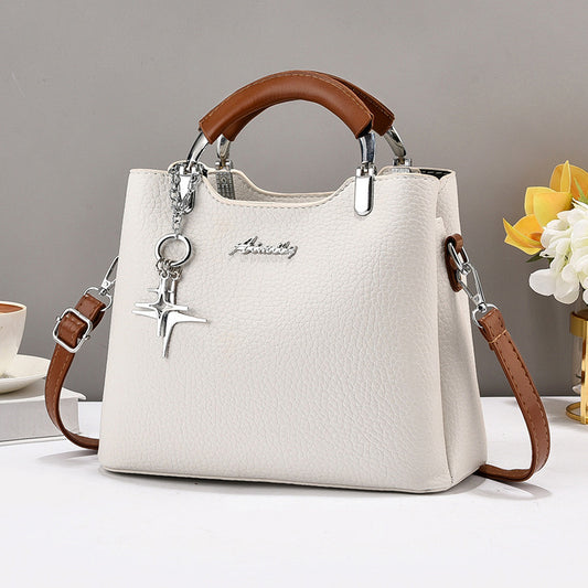 Women's Textured Simple Versatile Soft Leather Large Capacity Women's Handbag
