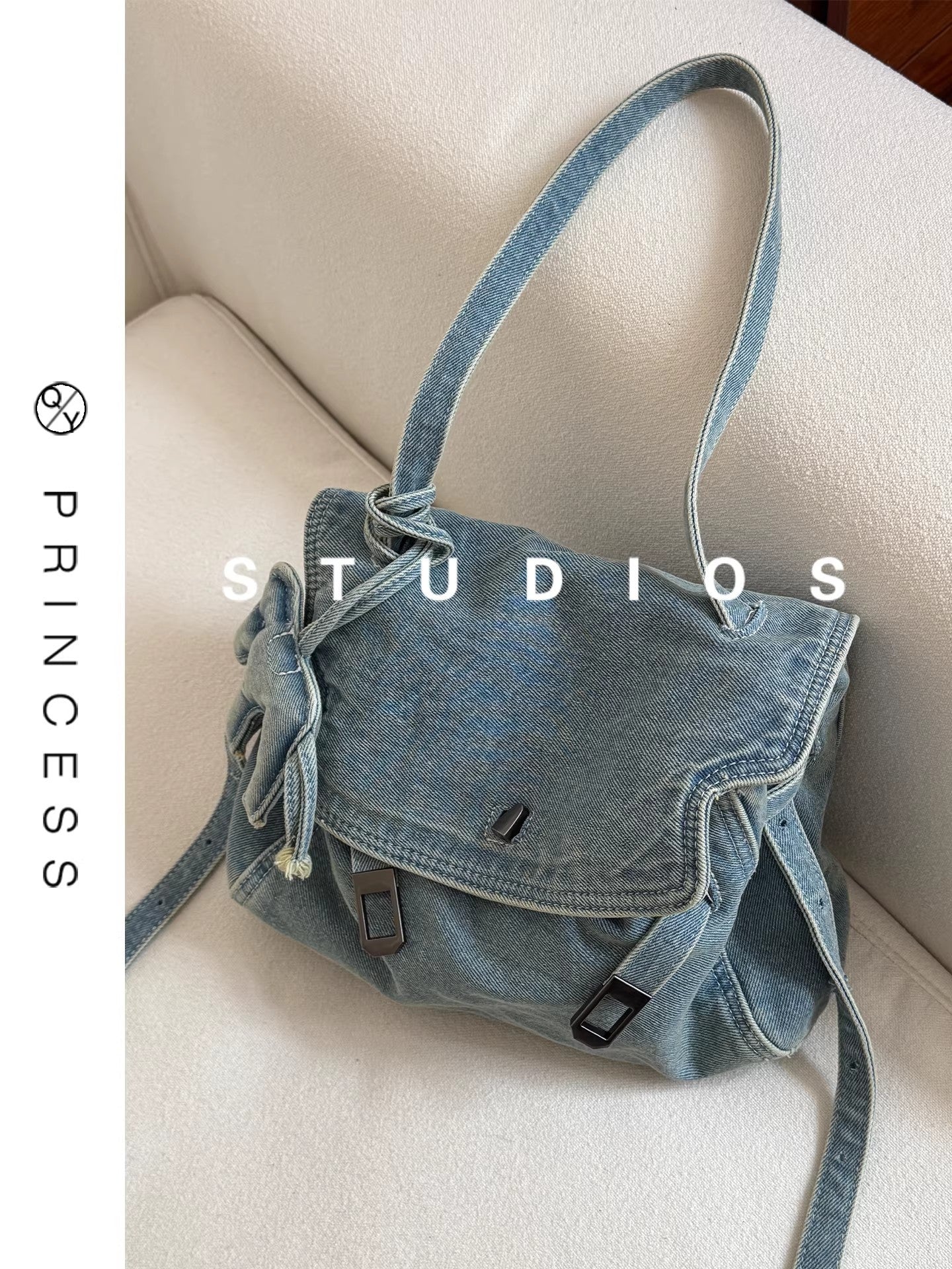 Women's Niche Style Denim Trendy Large Capacity Versatile Women's Messenger Bag
