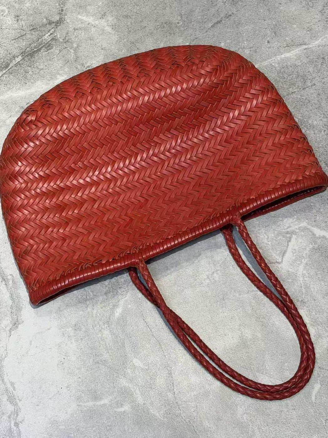 Genuine Leather French Food Basket Layer Large Bags
