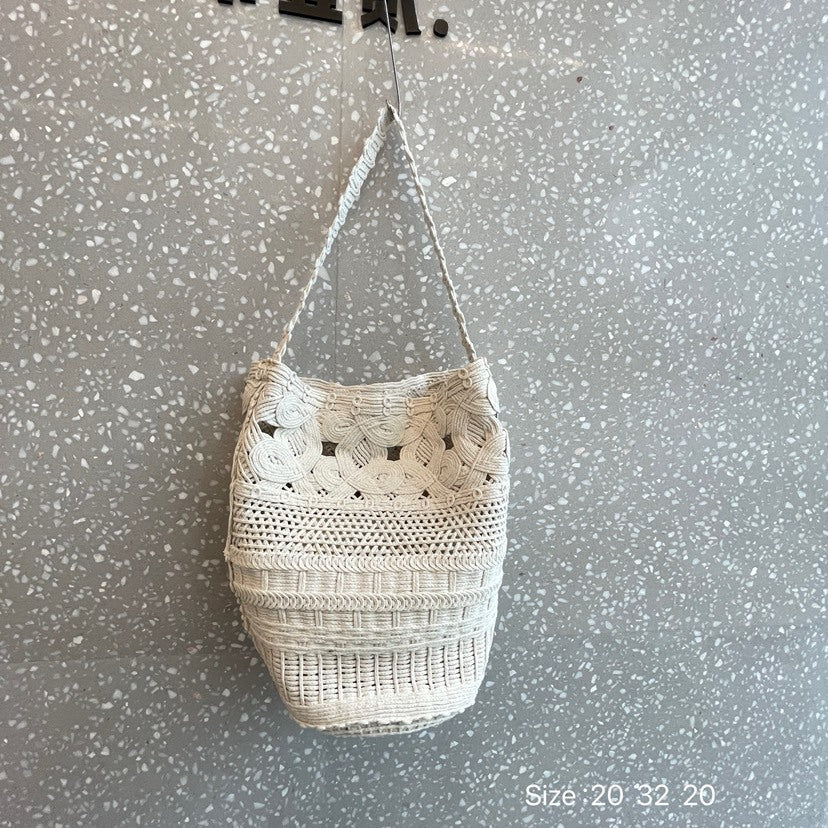 Weaving Hollow Seaside Vacation Beach Trendy Fashion Women's Shoulder Bag