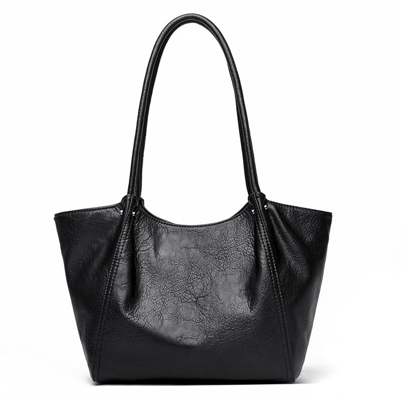 Women's Korean Fashion Large Capacity Commuter Simple Soft Shoulder Bags