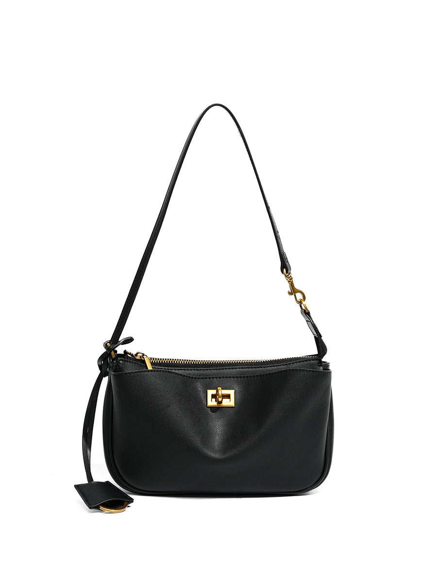 Women's Style Genuine Leather High-grade Portable Commuter First Layer Underarm Bag