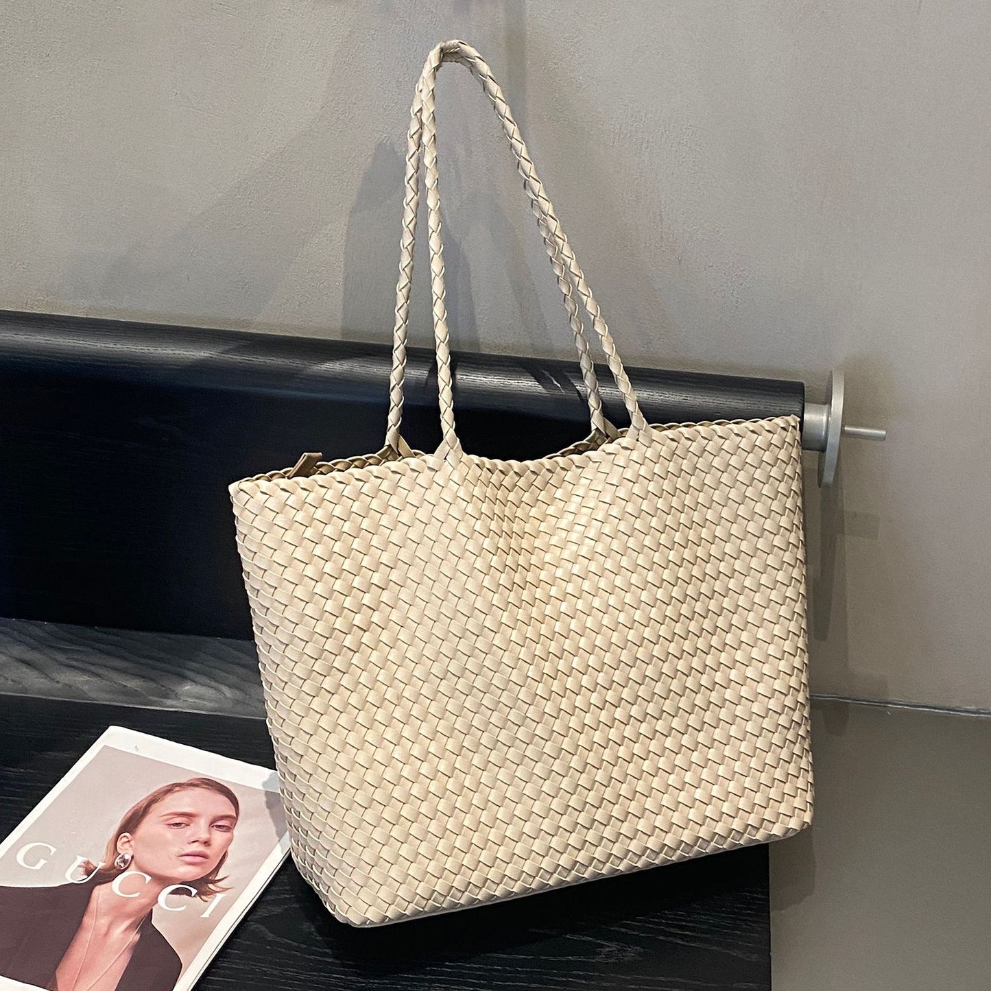 Women's Summer Hand-woven One Combination Vegetable Basket Large Women's Shoulder Bag