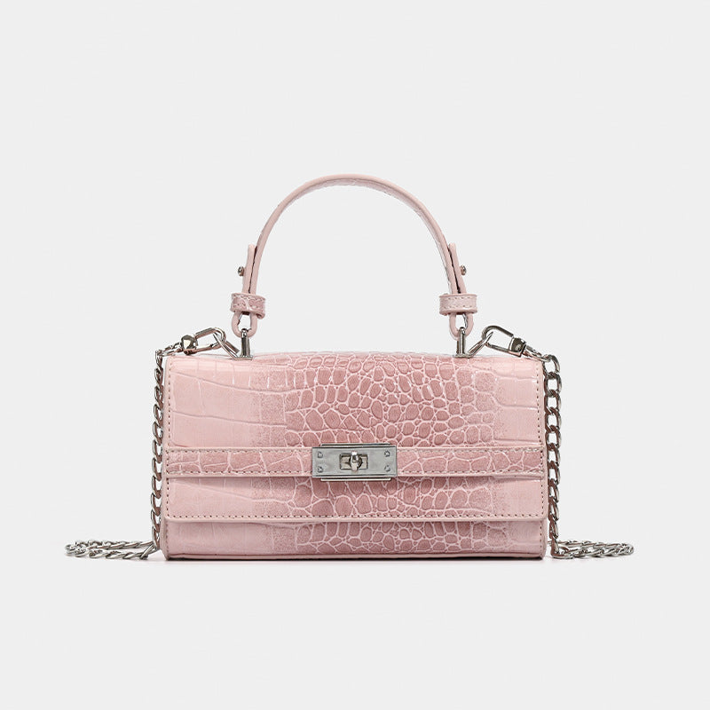 Women's Design Crocodile Pattern Portable Kelly Korean Style Bags