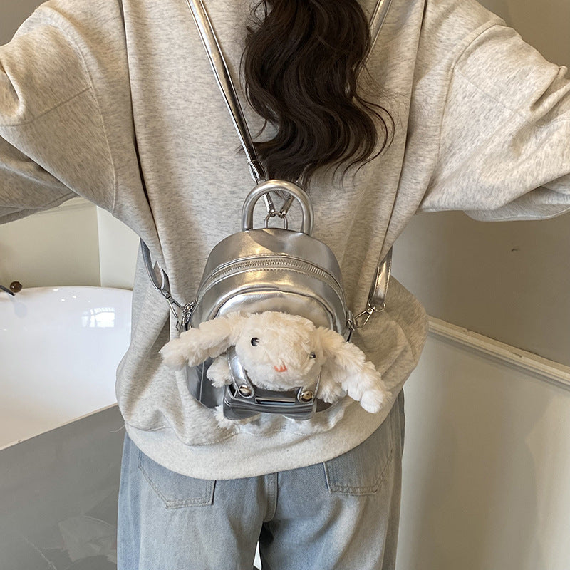 Women's Cartoon Plush Bunny Cute Mini Solid Bags
