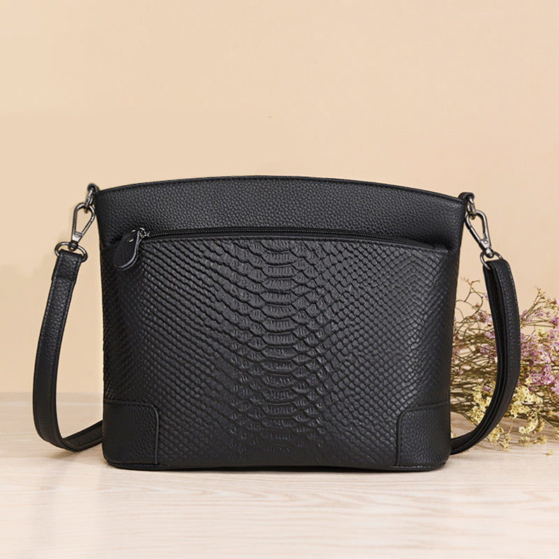 Women's Leather Fashionable First Layer Cowhide Classy Mom Bags