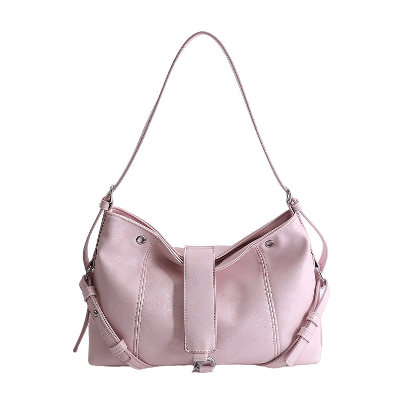 Women's Niche Large Capacity Commuter Locomotive Style Women's Shoulder Bag