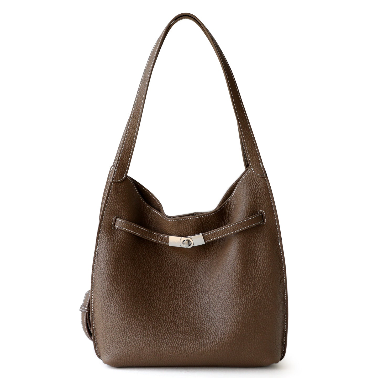 Layer Cowhide Large Capacity Totes High-grade Style Underarm Women's Shoulder Bag