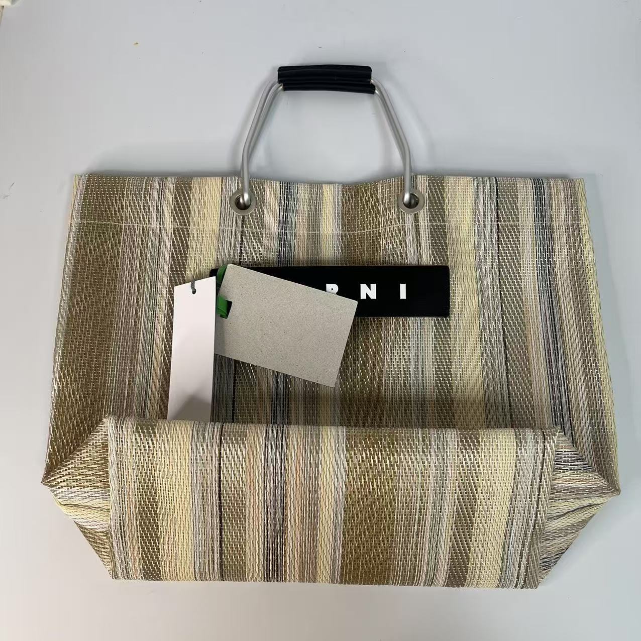 Women's & Men's Woven Aluminum Portable Leisure Shopping Tote Bag