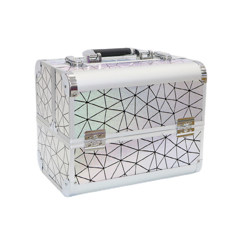 Portable High Sense Makeup Aluminum Alloy Tattoo Nail Manicure Cosmetic Case